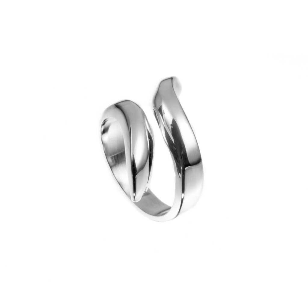 Anillo de Plata Barra Ondulada ajustable