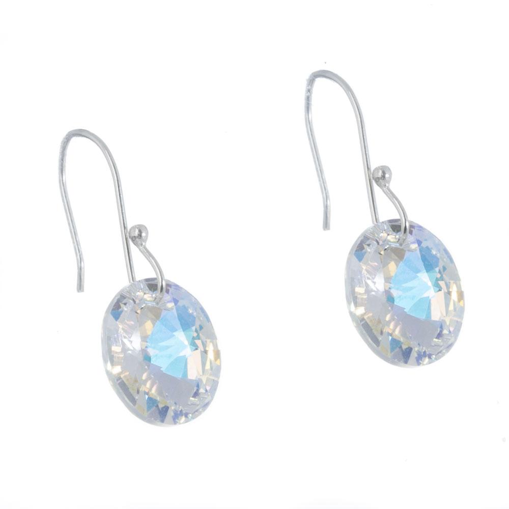 Aretes redondos de cristal esmaltado