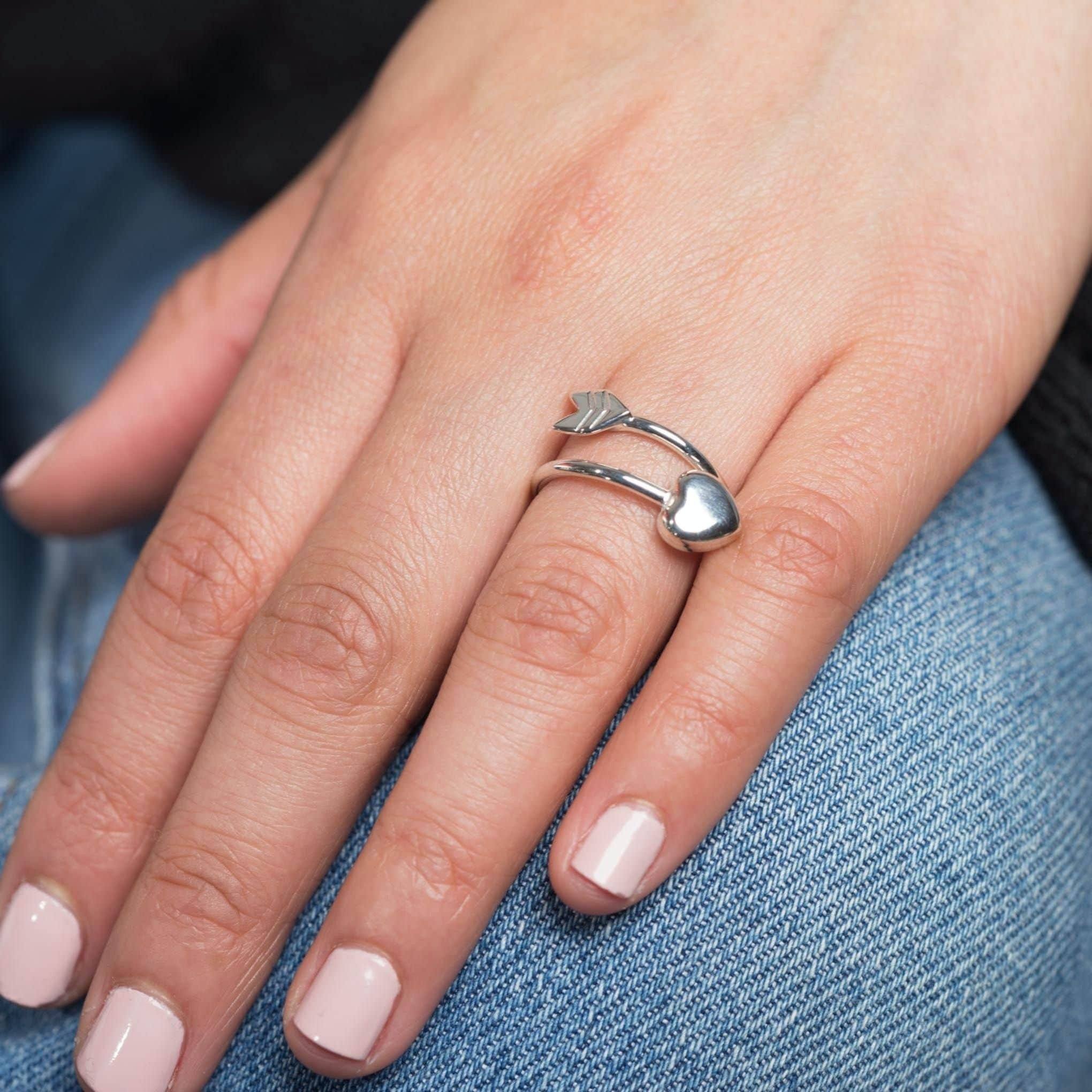 Anillo corazón plata